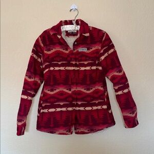 Magellan Outdoors Red Patterned Jacket
